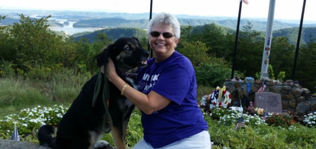 Tippy and I at Veterans Overlook.